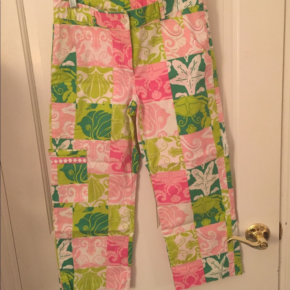 Lilly Pulitzer Patchwork Cargo Capris - image 1