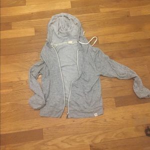 LA Hearts grey zip up hoodie