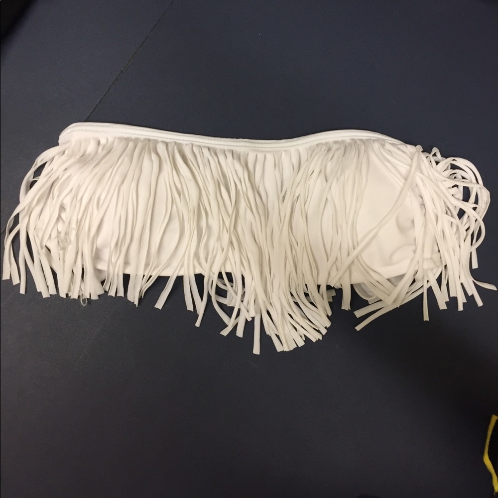 NWOT white Victoria's Secret fringe bikini S, M, L