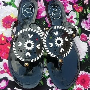 NEW Jack Rogers Georgica Jelly Thong Sandals