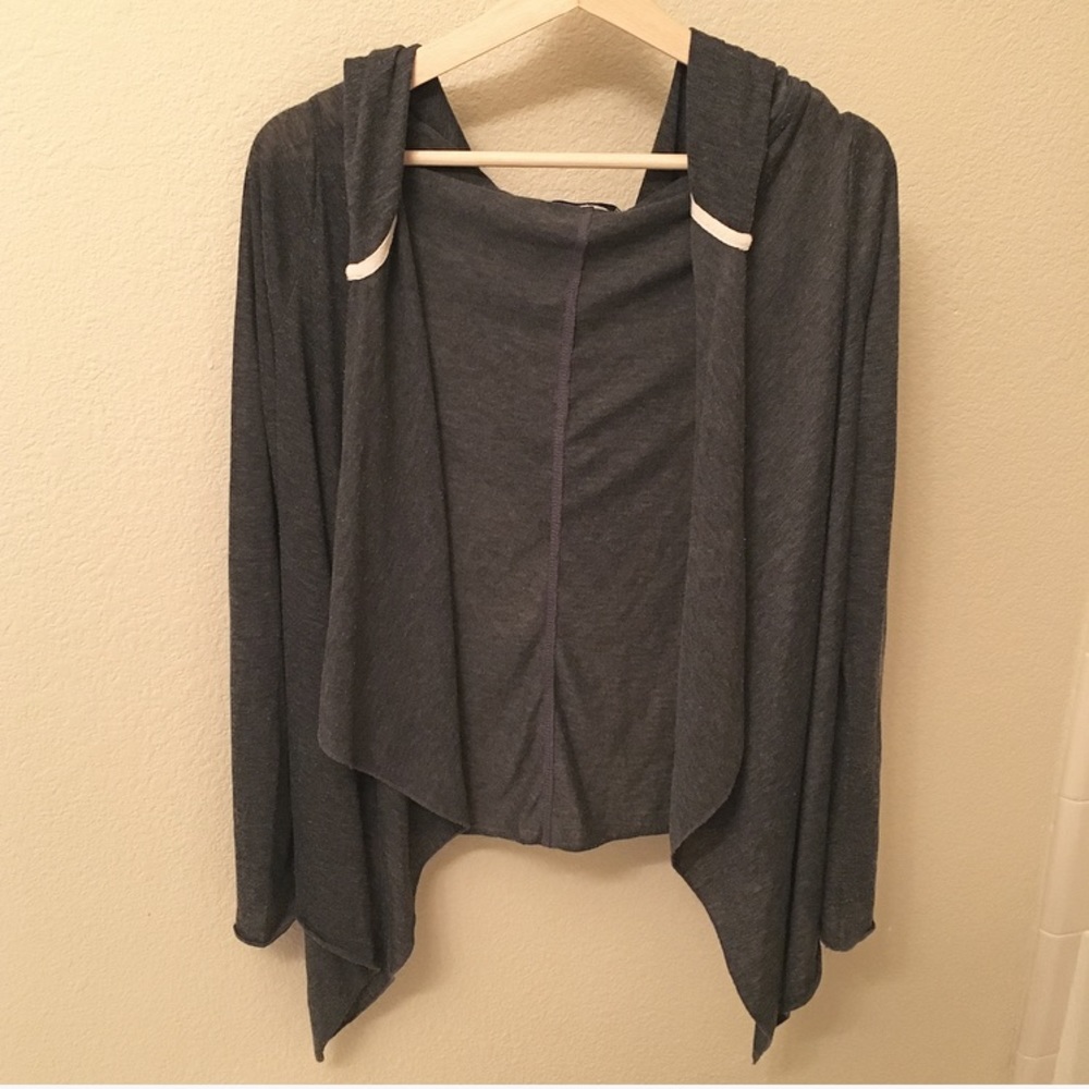 Brandy grey light hooded cardigan