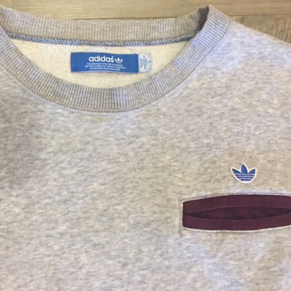 Adidas Limited Edition Grey Sweatshirt w/ Pocket S - Picture 2 of 5