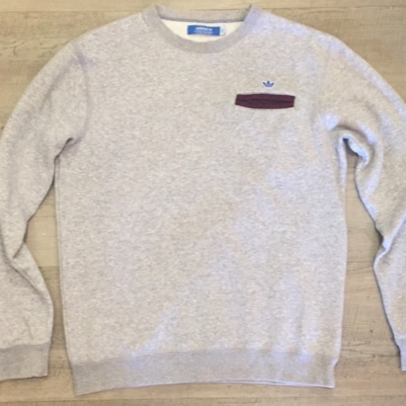 Adidas Limited Edition Grey Sweatshirt w/ Pocket S - Picture 3 of 5