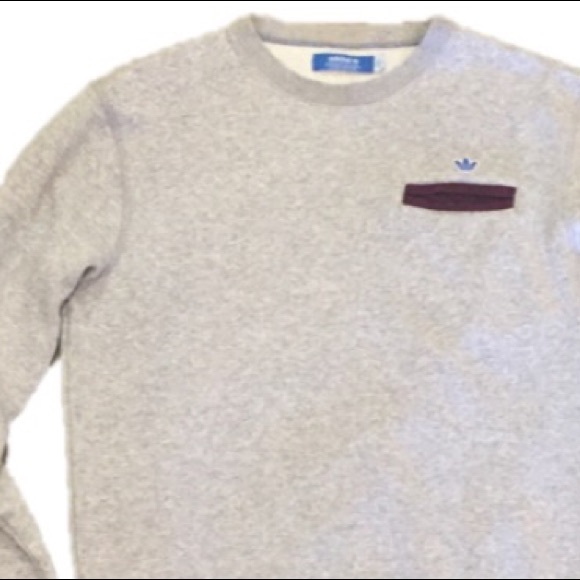 Adidas Limited Edition Grey Sweatshirt w/ Pocket S - Picture 1 of 5