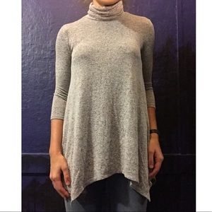 Grey turtleneck sweater
