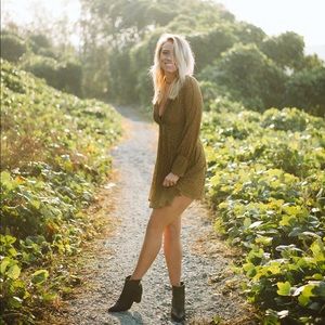 Free people lacy green dress