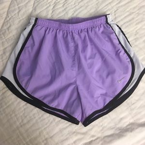 Purple NIKE dri-fit athletic shorts