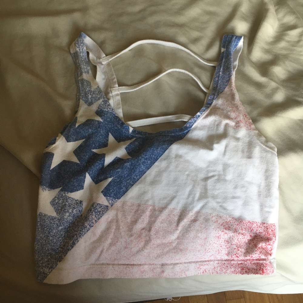 UO American Flag crop top.