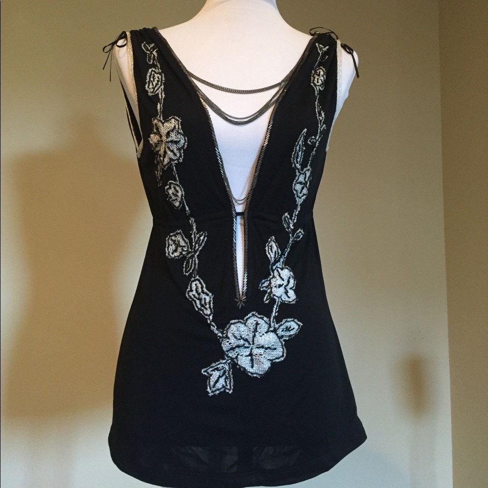 Ona Sáez Black embodied top S