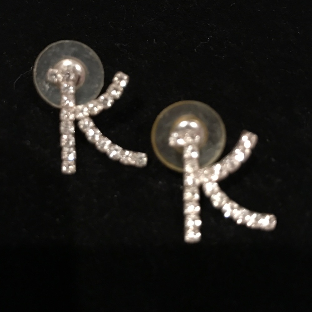 "K" rhinestone earrings! 💎