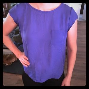 Purple silk top from Joie