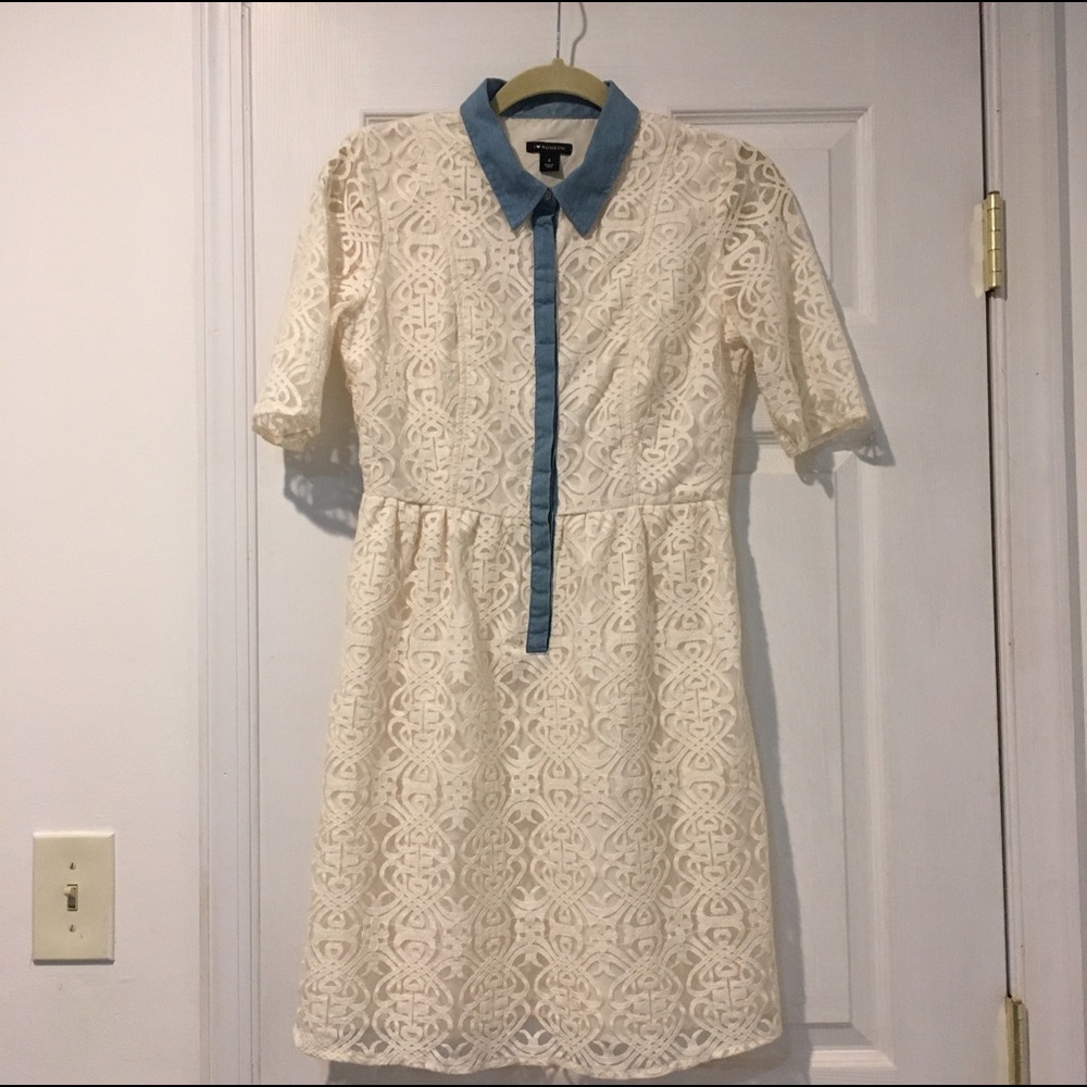 White lace skater dress