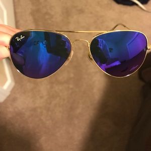 Ray Ban Aviators RB3025 Blue/Violet 58mm