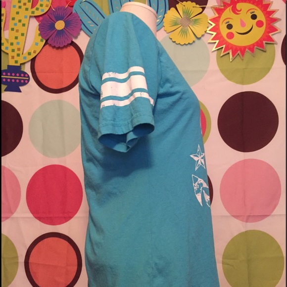 Blue anchor print boatneck tee size juniors XL - Picture 3 of 4