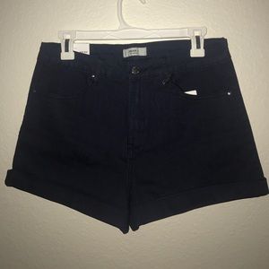 High waisted jean shorts
