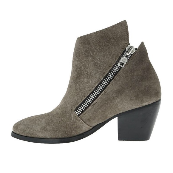 Asymmetrical Double Zip Distressed Bootie - Picture 3 of 7