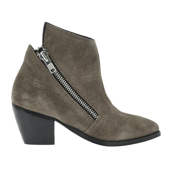 Asymmetrical Double Zip Distressed Bootie - Picture 4 of 7