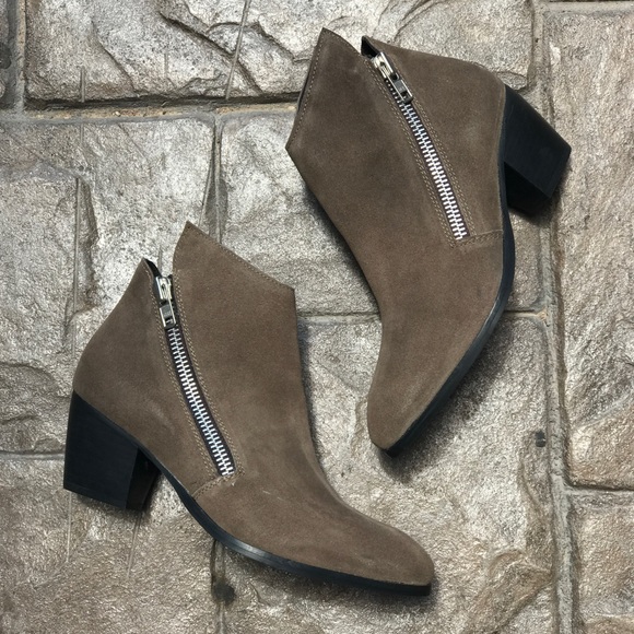 Asymmetrical Double Zip Distressed Bootie - Picture 6 of 7