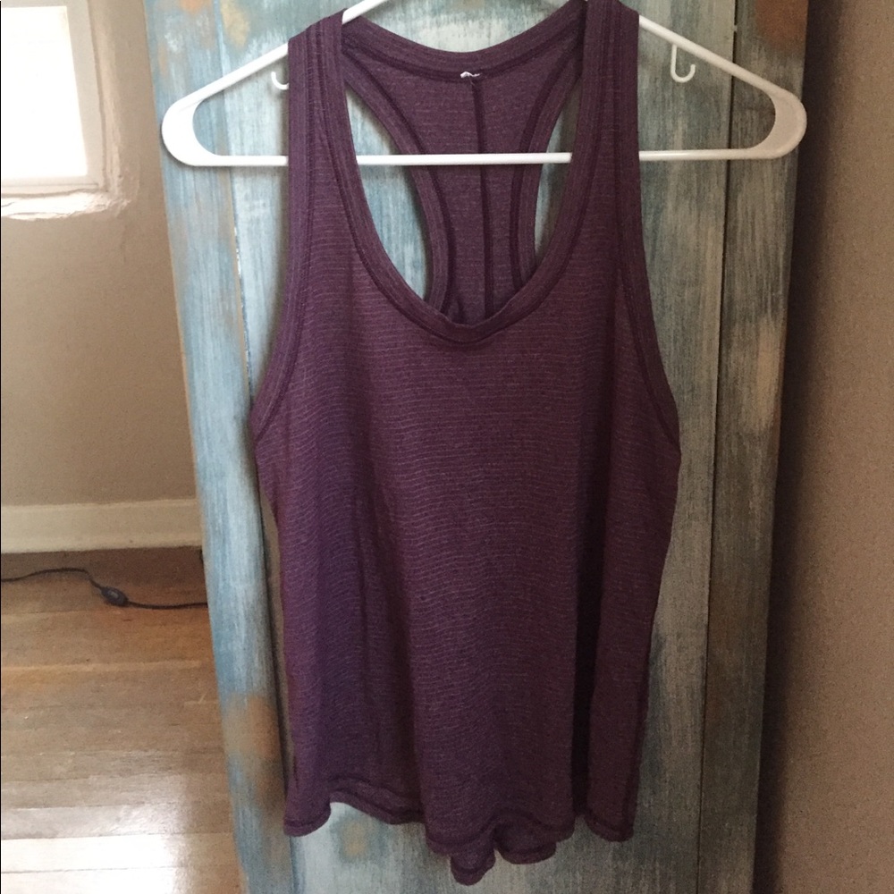 Lululemon- Purple Slit Back Tank