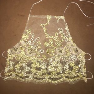 Gold Sequin Rave top
