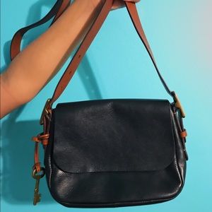 Fossil cross body saddle bag
