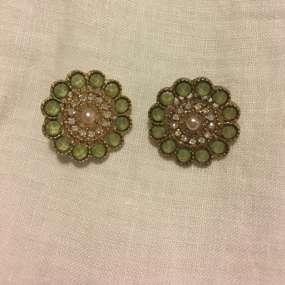 gem and pearl earrings