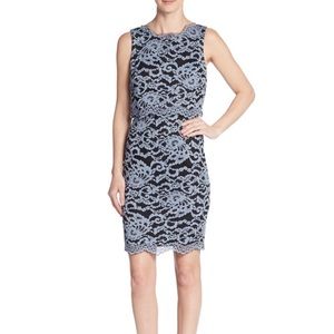 Ivanka Trump Blue Lace Popover Sheath Dress