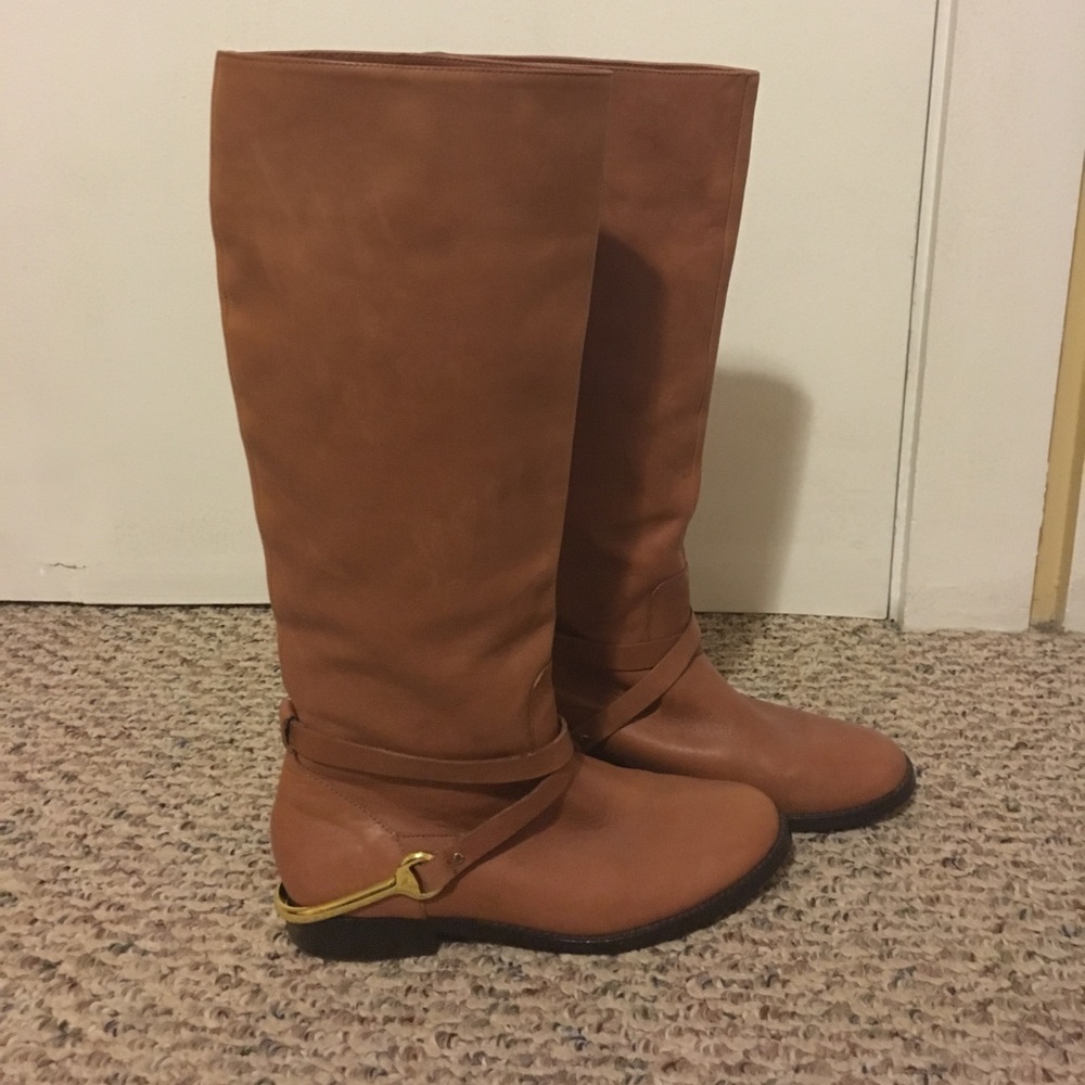 tall brown RLL boots