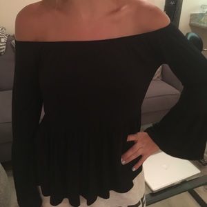 Off the shoulder black top! Never been worn!