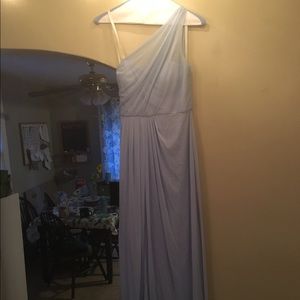 2017 Davids Bridal Bridesmaid Dress Ice Blue