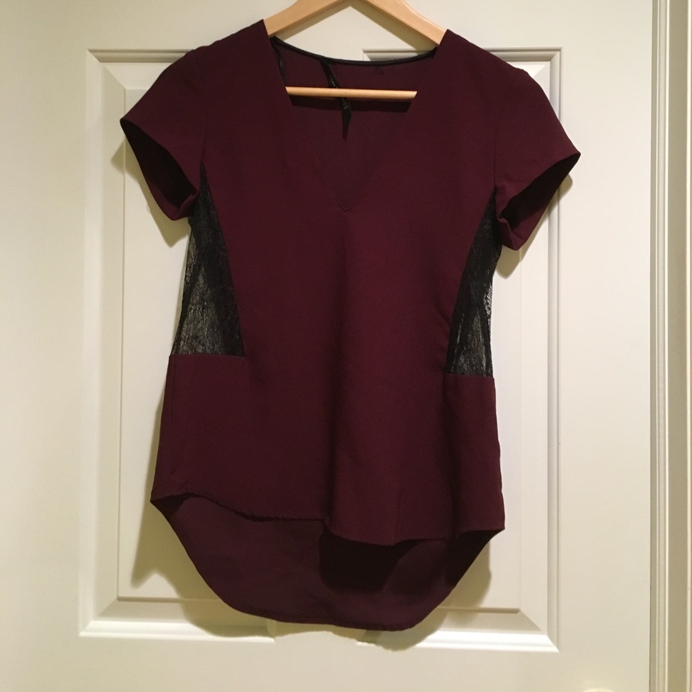 Zara Lace Paneled Blouse