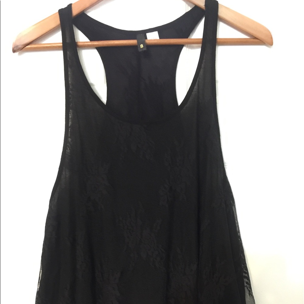 H&M black lace racerback.