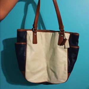 Colorblock Coach Bag