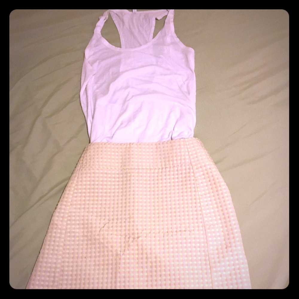 Yellow Loft Polka Dotted skirt- Size 6