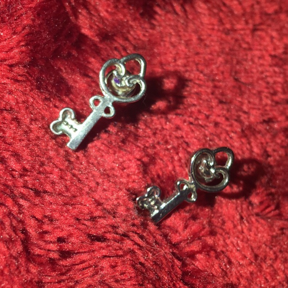 Skeleton Key Stud Earrings