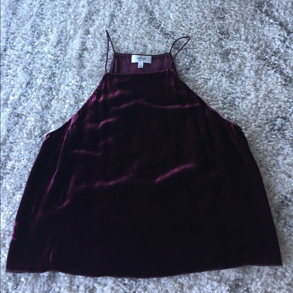 Crushed velvet tank top