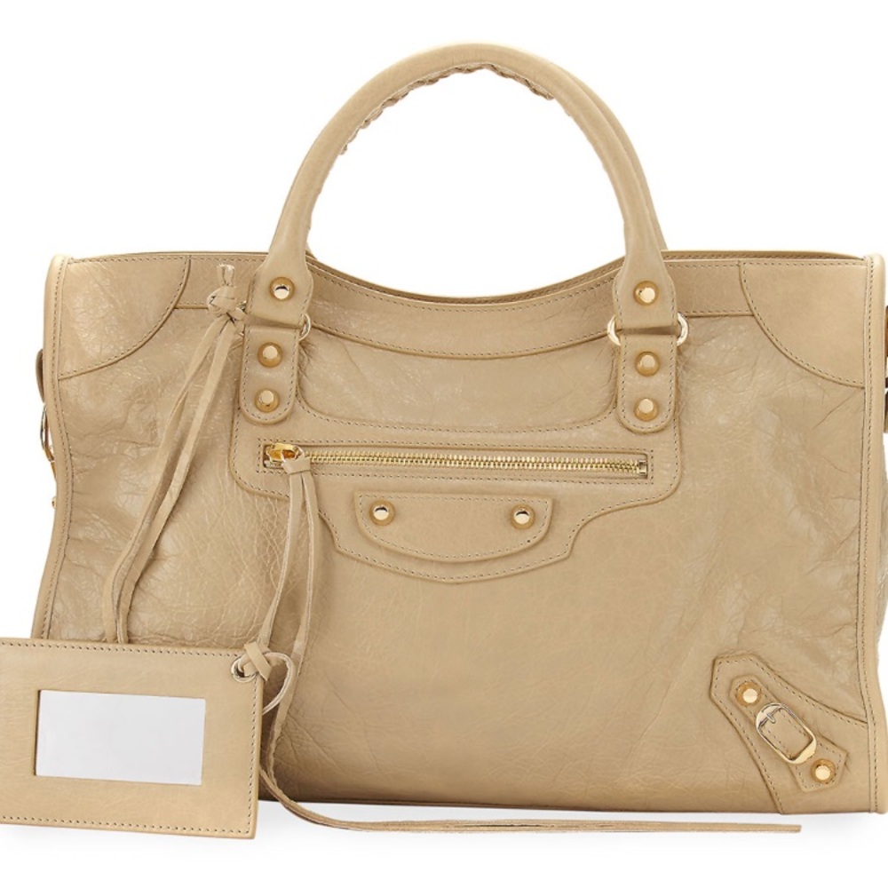 FLASH SALE New Balenciaga City Tote Gold Lambskin