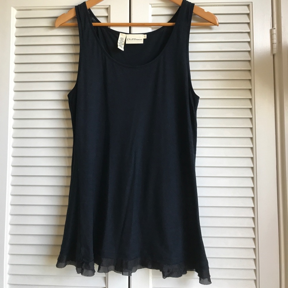 Set of black & white Pure DKNY tank tops