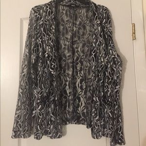 Black & white lace blazer
