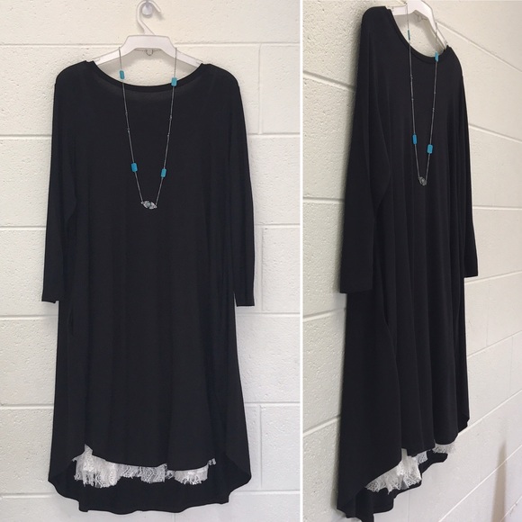 ❌SOLD OUT❌ UMGEE S Black 3/4 Sleeve T-Shirt Dress - Picture 5 of 7