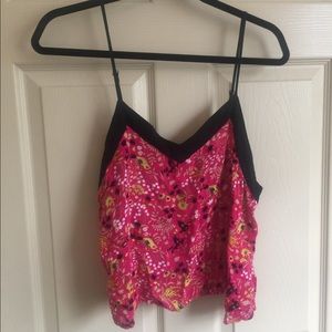Cropped Floral Tank Top