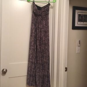 Long strapless maxi dress
