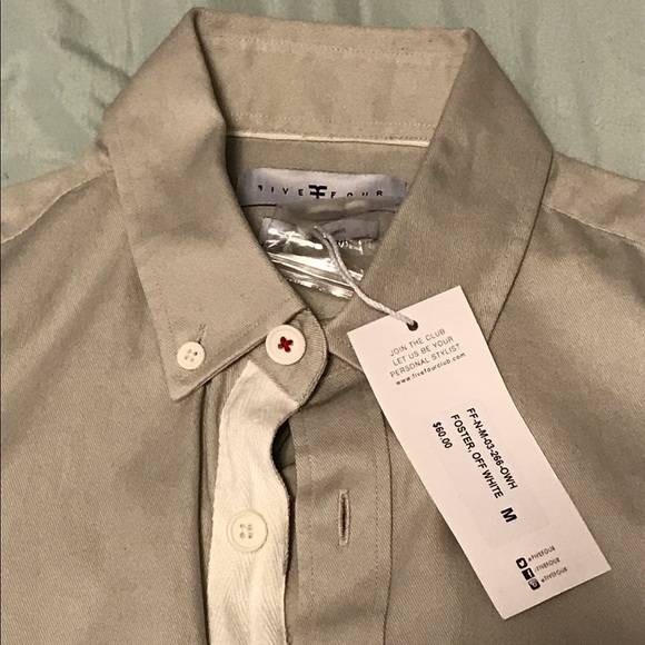 Five Four Club Foster Off-White Button Down Size M - Picture 3 of 6