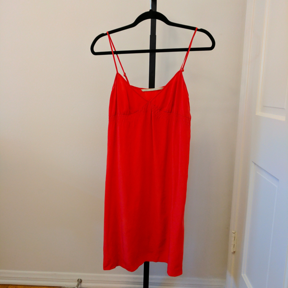 Twelfth St. By Cynthia Vincent Red Silk Slip Dress