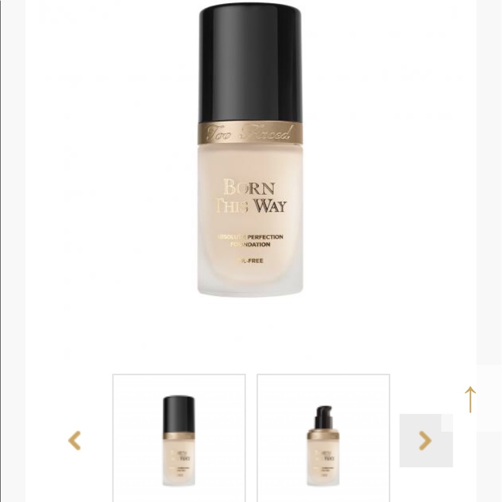 SOLD!!! Too Faced Born This Way Foundation in Snow