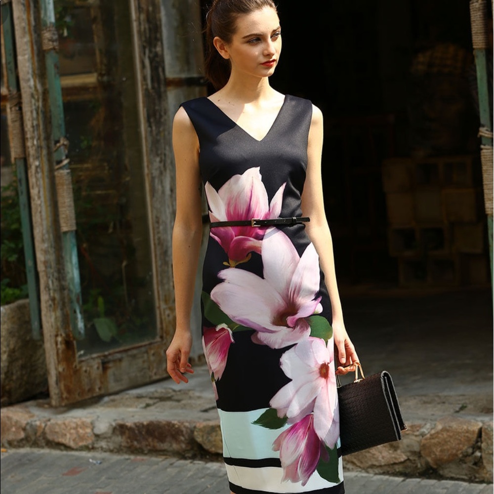 Classy Floral Ted Baker Cocktail Dress!