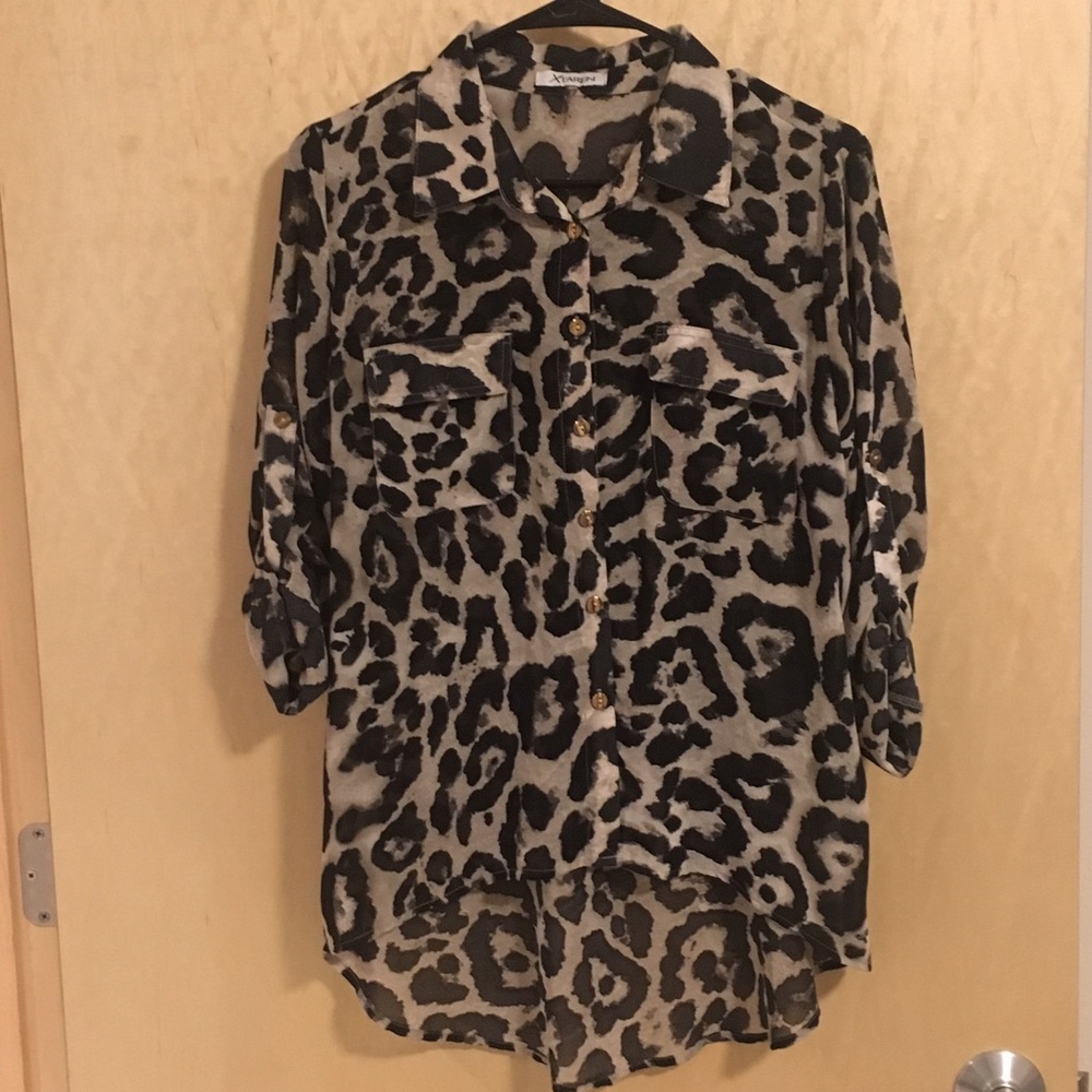 Black and Tan Blouse