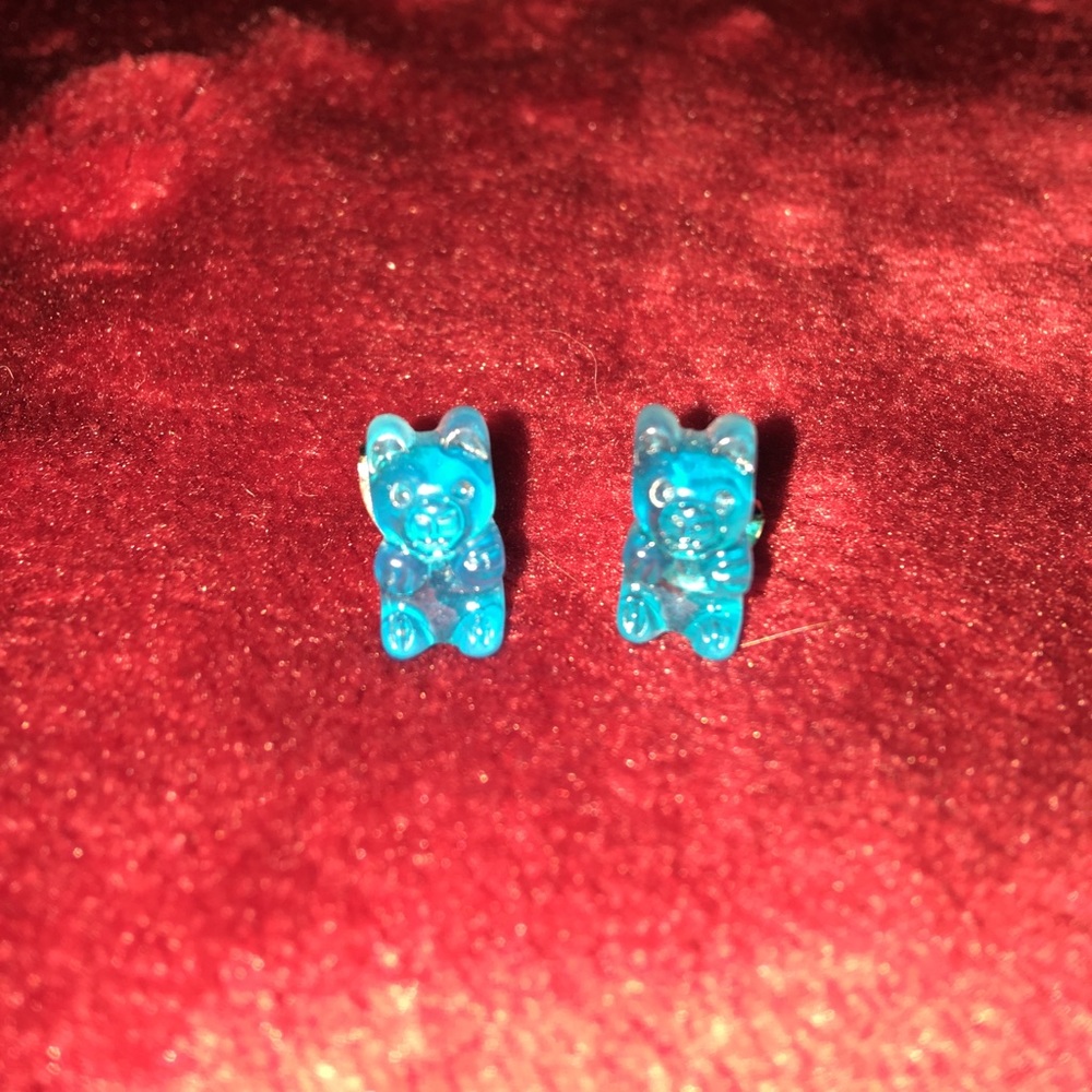 Blue Gummy Bear Earrings