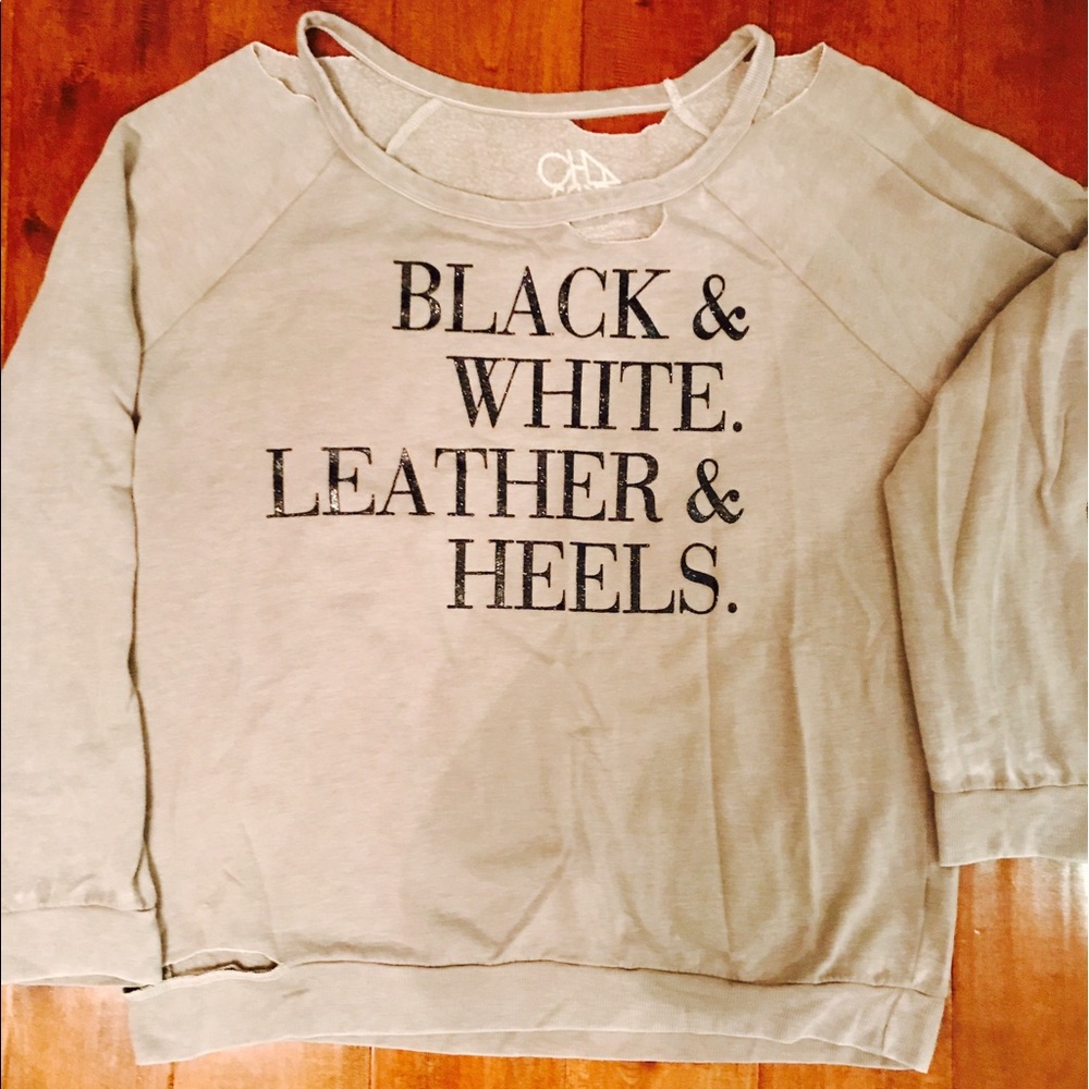 Chaser brand new distressed crewneck