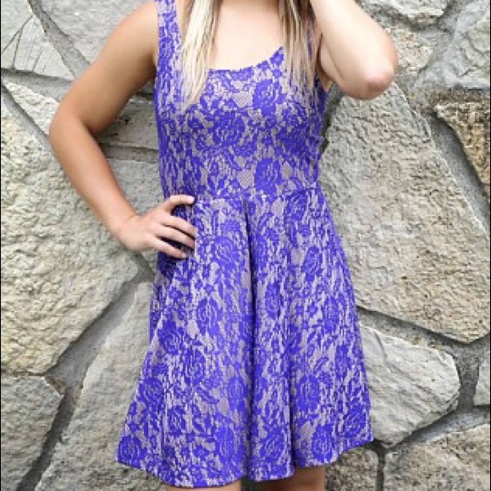 24 HOUR FLASH SALE Purple/Nude Lace Dress